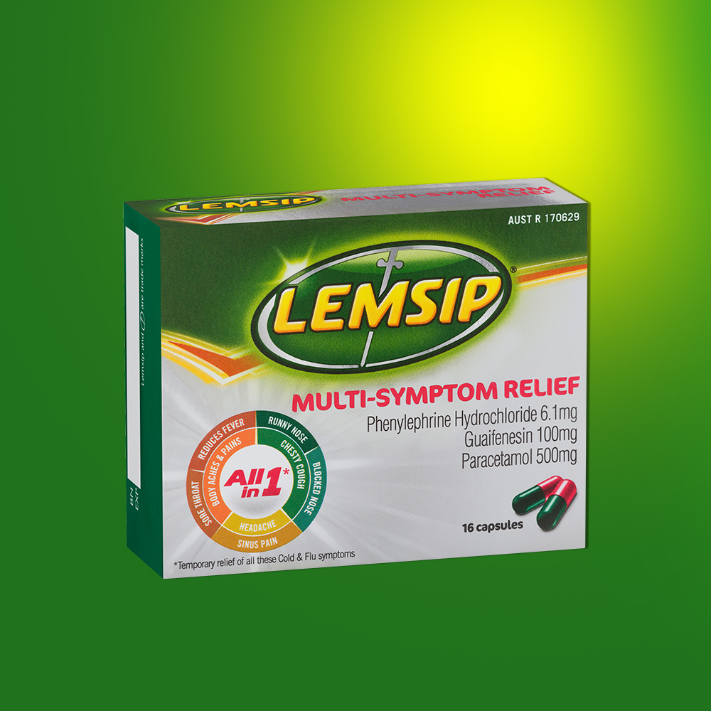 Buy Lemsip Allin1 MultiSymptom Relief 16 Capsules Online at Chemist